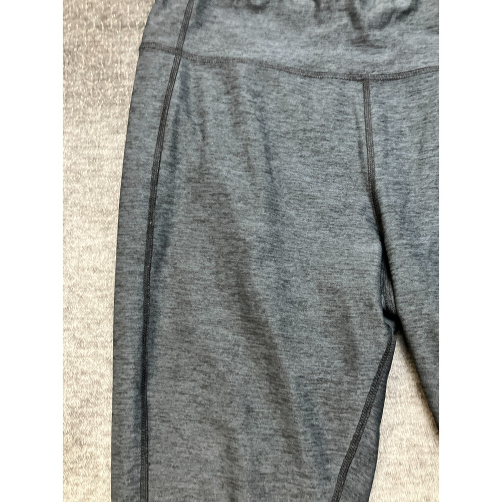 Avia Leggings Women XL 16-18 Gray Stretch Contrast Stitching Pull On Gym Workout - Picture 3 of 15